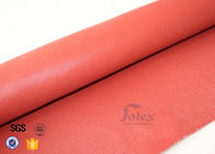 Red Silicone Coated Fiberglass Fabric Engine Thermal Insulation 1mm 30oz 39"