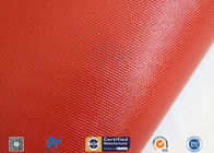 1mm Bright Red Silicone Coated Fiberglass Cloth For Thermal Insulation Jacket