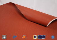 E Glass Fiberglass Fabric Coated With Red Silicone High Temperature Resistance