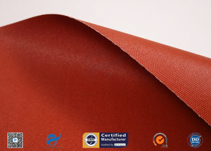260℃ High Temperature Red Silicone Coated Fiberglass Fabric For Fireproof