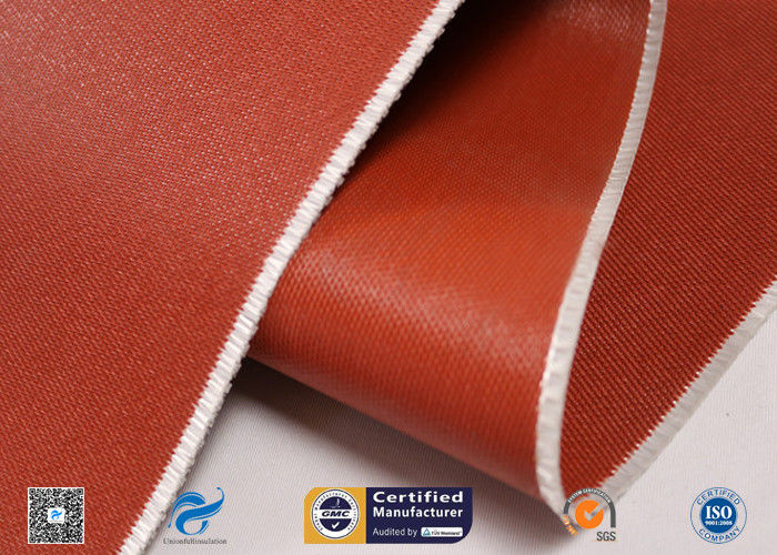 260℃ High Temperature Red Silicone Coated Fiberglass Fabric For Fireproof