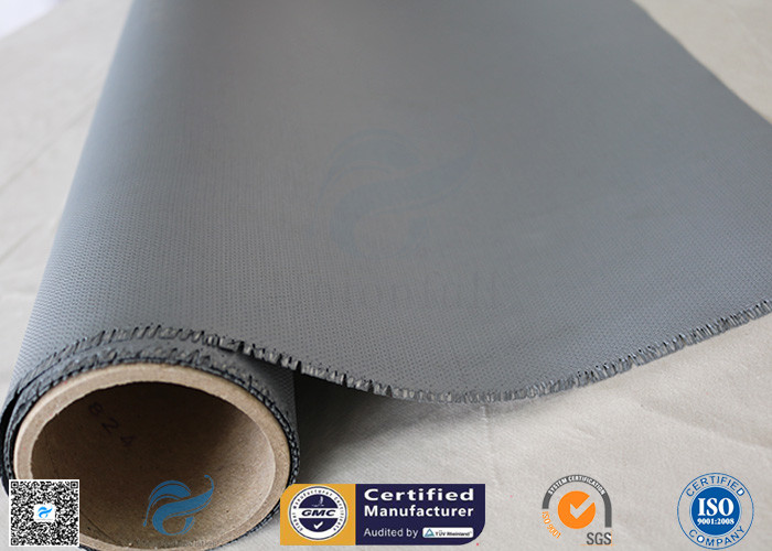 4HS Satin Weave 1.2m * 50m High Temp. 260℃ Silicone Coated Fiberglass Fabric