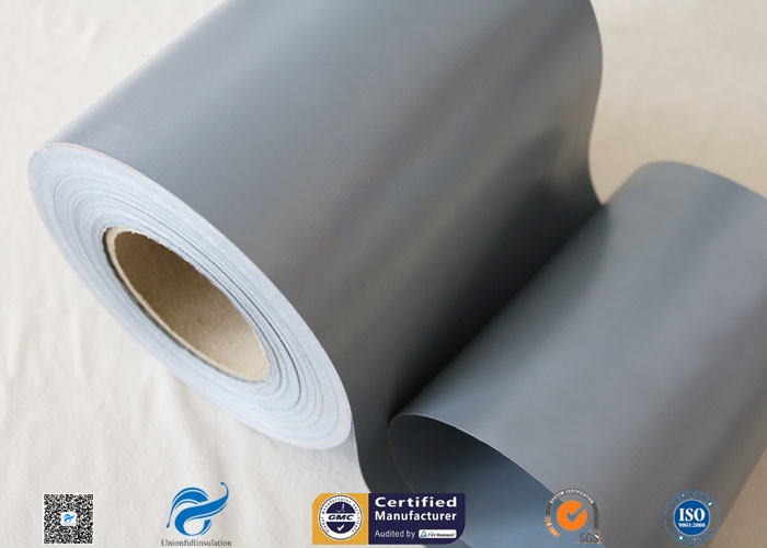 Waterproof Fire Resistant 300g Gray PVC Coated Heat Resistant Fiberglass Fabric