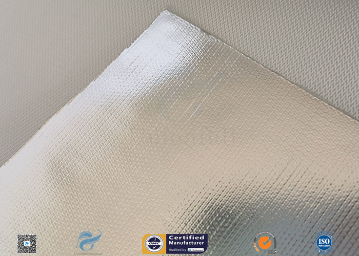 Laminated Aluminium Foil Fiberglass Cloth 97% Heat Reflect 300℃ Non Combustible
