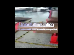 Brązowa siatka z tkaniny z włókna szklanego powlekana PTFE do taśmociągów 4X4 mm